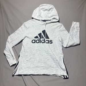 Adidas Hoodie Women's Small Sweatshirt White/Black Pullover Sweater Hip Hop USA